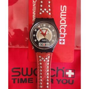 Swatch watch RED FLAME GB418 1995 Standard Gents New old stock